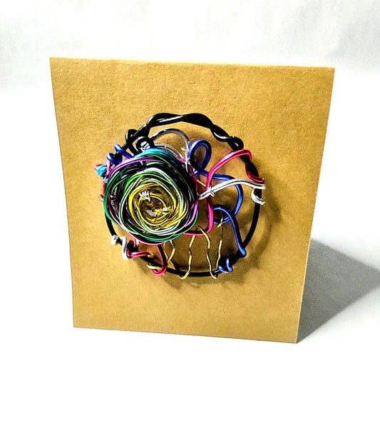 Brooches - Aluminum wire rosette