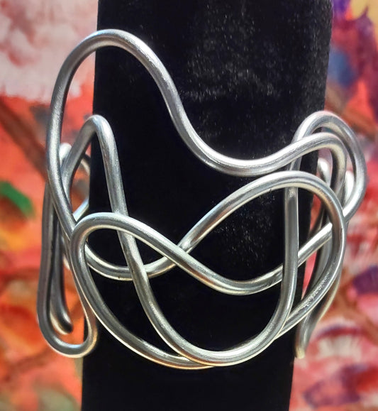 Cuff Bracelet - Handmade - Aluminum Wire